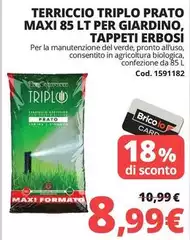 Maxi - Terriccio Triplo Prato  85 Lt Per Giardino, Tappeti Erbosí