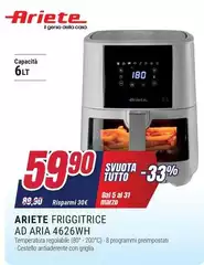 Ariete - Friggitrice Ad Aria 4626WH