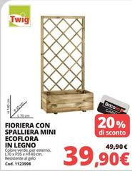 Gelo - Fioriera Con Spalliera Mini Ecoflora In Legno