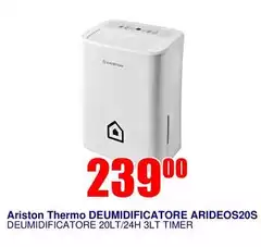 Ariston - Arriston Thermo Arredoos20s Deumidificatore 20lt/24h 3lt Timer