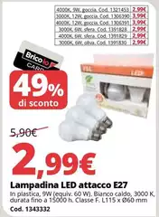 Sfera - Lampadina Led Attacco E27