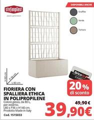 Stefanplast - Fioriera Con Spalliera Ethica In Polipropilene