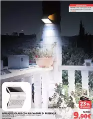 Pannello - Applique Solare Con Rilevatore Di Presenza