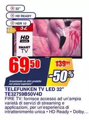 Telefunken - Tv Led 32" TE3275B50V4D