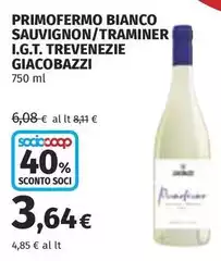 Fattorie giacobazzi - Primofermo Bianco Sauvignon/traminer I.G.T. Trevenezie