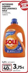 Sole - Detersivo Liquido Per Lavatrice Sole - Detersivo Liquido Per Lavatrice