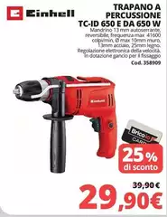 Einhell - Trapano A Percussione Tc-id 650 E Da 650 W
