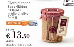 Conad - Filetti Di Tonno Sapori&Idee