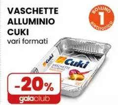 Cuki - Vaschette Alluminio  Vari Formati