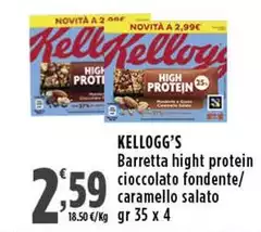 Kelloggs - Barretta Hight Protein Cioccolato Fondente
