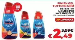 Finish - Gel Tutto In Uno Detersivo Liquido Per Lavastoviglie