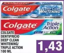 Colgate - Dentifricio Deep Clean Whitening/Triple Action
