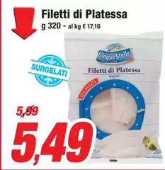 Cinque Stelle - Filetti Di Platessa Cinque Stelle - Filetti Di Platessa