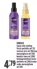 Sunsilk - Spray Olio Styling Liscio Perfetto