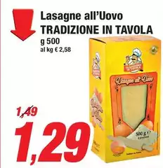 Tradizione in tavola - Lasagne All'Uovo Tradizione In Tavola