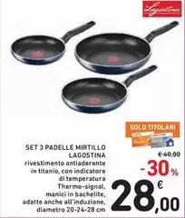 Lagostina - Set 3 Padelle Mirtillo