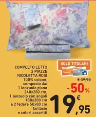 Nicoletta - Completo Letto 2 Piazze