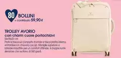 Cuore - Trolley Avorio Con Charm  Portachiavi
