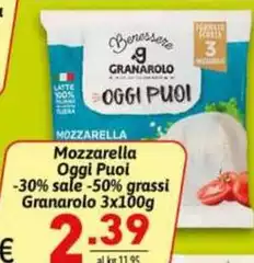 Granarolo - Mozzarella Oggi Puoi