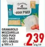 Granarolo - Mozzarella Oggi Puoi -30% Sale -50% Grassi