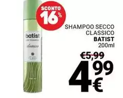 Batist - Shampoo Secco Classico Batist - Shampoo Secco Classico