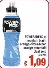 Powerade - Mountain Blast-Orange-Cittrus-Blood Orange-Mountain Blast Zero
