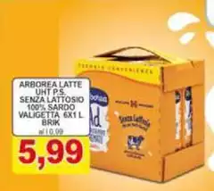 Arborea - Latte UHT P.S. Senza Lattosio 100% Sardo