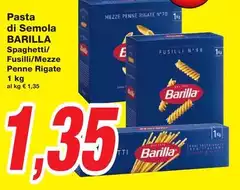 Barilla - Pasta Di Semola Spaghetti/ Fusilli/Mozze Penne Rigate