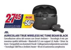 Jbl - Auricolarie True Wireless Nc Tune Beam Black