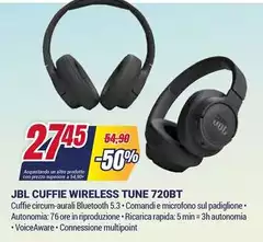 Jbl - Cuffie Wireless Tune 720bt