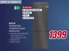 Bosch - Frigorifero Combinato Maxi KGN490CAF