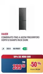 Haier - Combinato Fino A 60cm Frigorifero HDPR1618ANPDINOX DARK Haier - Combinato Fino A 60cm Frigorifero HDPR1618ANPDINOX DARK
