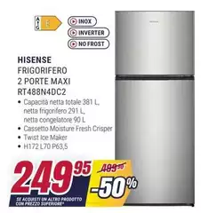 Hisense - Frigorifero 2 Porte Maxi RT488N4DC2