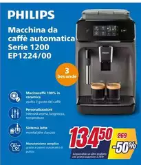 Philips - Macchina Da Caffè Automatica Serie 1200 EP1224/00 Automatica