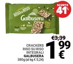 Galbusera - Crackers Riso Su Riso Integrali