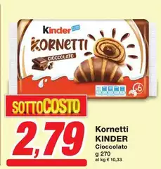 Kinder - Kornetti Cioccolato Kinder - Kornetti Cioccolato