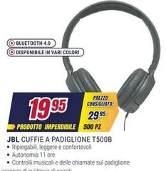 Jbl - Cuffie A Padiglione T500b Jbl - Cuffie A Padiglione T500b