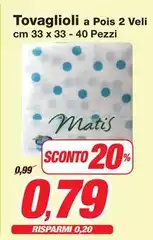 Tovaglioli A Pois 2 Veli Tovaglioli A Pois 2 Veli