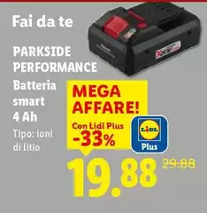 Parkside Performance - Batteria Smart 4 Ah Parkside Performance - Batteria Smart 4 Ah