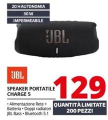Jbl - Charge 5 Altoparlante Portatile Stereo Nero 30 W Jbl - Charge 5 Altoparlante Portatile Stereo Nero 30 W
