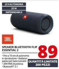 Jbl - Flip Essential 2 Nero 20 W Jbl - Flip Essential 2 Nero 20 W