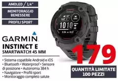Garmin - Instinct E Smartwatch 45 Mm