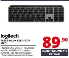 Logitech - Tastiera MX Keys S For Mac