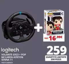 Logitech - Volante G923 + Pop Mclaren Ayrton Senna 11 