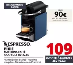 Nespresso - Pixie Macchina Caffè A Capsule EN127.BL