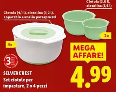 Silvercrest - Set Ciotole Per Impastare, 2 O 4 Pezzi