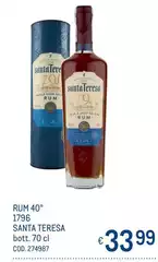 Santa Teresa - Rum 40° 1796
