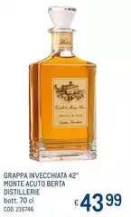 Berta - Grappa Invecchiata 42° Monte Acuto