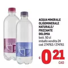 Dolomia - Acqua Minerale Oligominerale Naturale/ Frizzante