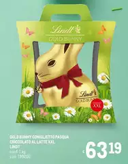Lindt - Gold Bunny Coniglietto Pasqua Cioccolato Al Latte Xxl